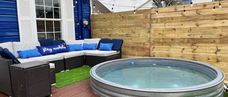 The Cowboy pool can be heated in the colder months and cooler in warmer months! 
