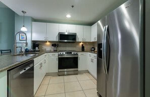 Kitchen new appliances straight on