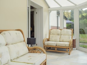 Conservatory | Hill View Lodge - Mill Farm Holiday Cottages, Heyope, near Knighton