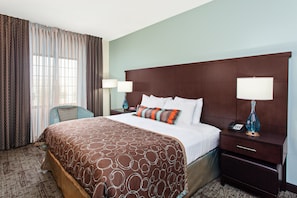 Drift to sleep in a comfortable bed after a wonderful day outside.