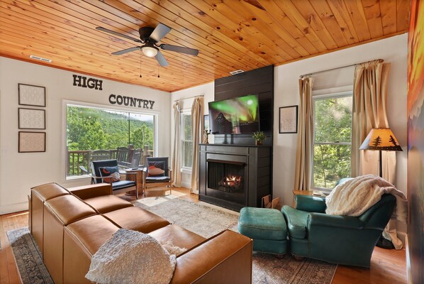 Cozy up to the fireplace from Oct-March