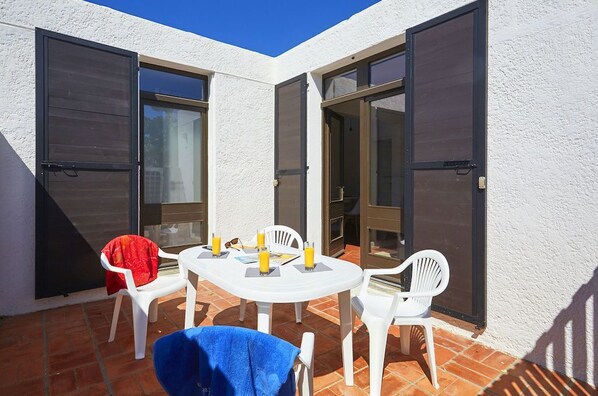 Step out onto your private terrace in the evening.