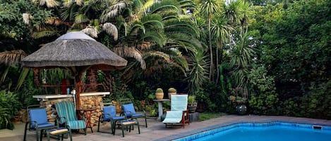 Pool with loungers