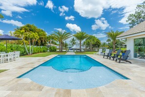Take a Dip or work on the Tan? These are the toughest questions while you're here in the Saltwater Pool? (NOT HEATED)