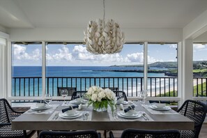 Panoramic direct ocean views courtesy of floor-to-ceiling picture windows