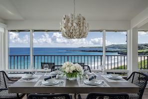 Panoramic direct ocean views courtesy of floor-to-ceiling picture windows