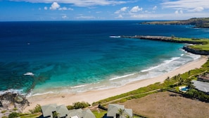 View of Oneloa Bay aka Ironwoods looking toward The Pearl at Kapalua Bay Villas