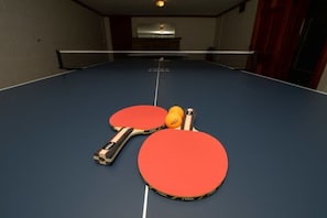 Ready for some friendly competition? Challenge your crew to a game of ping pong and keep the good times rolling. It's the perfect way to unwind, laugh, and show off those quick reflexes!