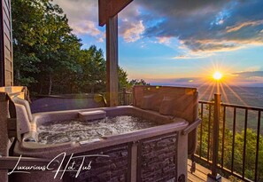 An Outdoor Jacuzzi Sits Perched Atop a Scenic Vantage Point