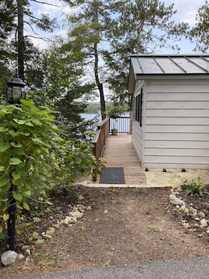 Access to large deck from driveway