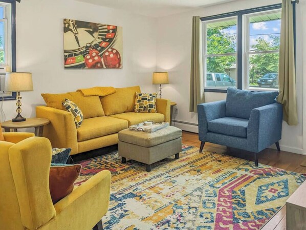 Downstairs Living Room! Comfortable Couch & Chairs w/ Roulette Photo - Casino Time!