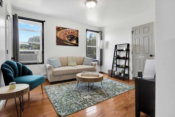 Modern Design, Black Trim, Window A/C, Comfy Living Space