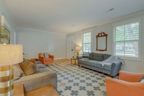 The couch pulls out if you are wanting to sleep 6 as the property.