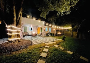 Night View of patio, relaxing time.