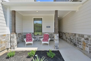 Pleasant seating space on front porch