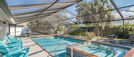 Salt Water Heated Pool and Hot Tub