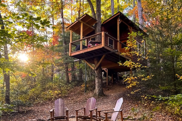 Exterior view from your private firepit