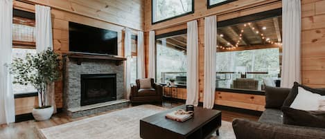 Cozy living room ready for relaxing.