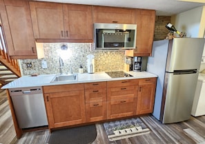 Large, fully equipped kitchen with all of the supplies & conveniences of home!
