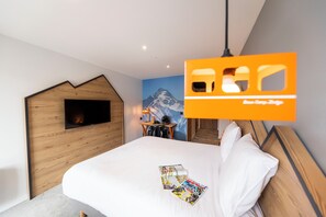Drift to sleep in a comfortable bed after a wonderful day outside.