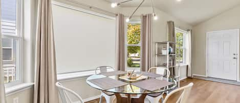 The Dining Room is drenched in natural light.