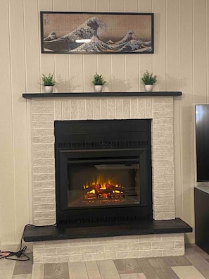 Cozy electric fireplace