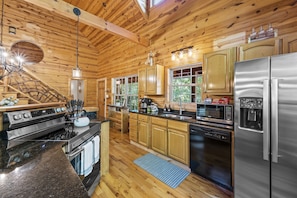 Fully stocked kitchen