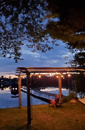 Enjoy an evening sunset and the calming lake! 