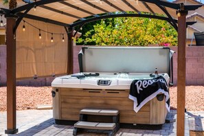 Soak in this fabulous hot tub