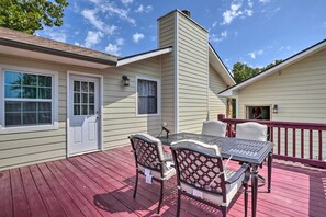 Home Exterior | Private Deck | Charcoal Grill