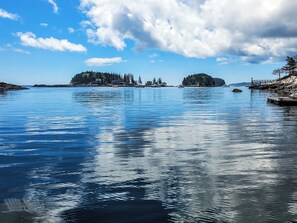 The view looking towards the ocen from the dock