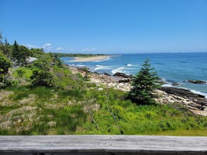 Views to the north of beach and rock formations