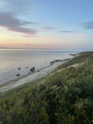 View from the bluff towards Woods Hole.