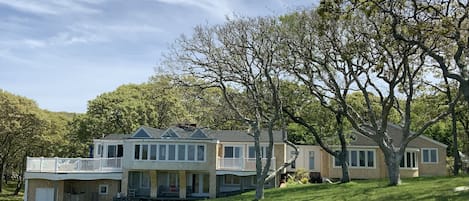 View of home from Vineyard Sound bluff.