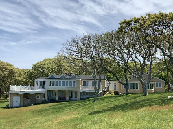 View of home from Vineyard Sound bluff.