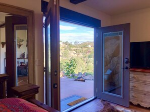 Enjoy opening your double French doors on your patio