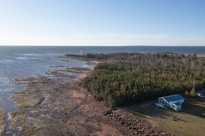 Aerial View of Beachfront Point Prim Cottage