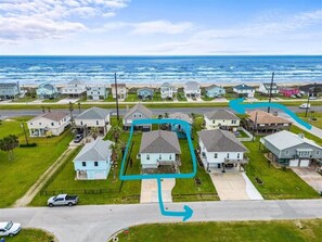 short block to the beach access areas