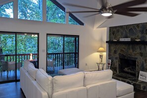 The main living room is a great place to relax after a fun day enjoying nature!