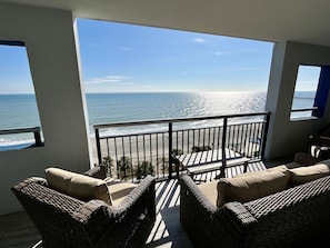 Brand new, comfy patio furniture to enjoy the incredible ocean views.