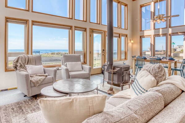 Living Room with large windows