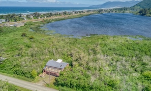 2-Lakefront Beach House aerial