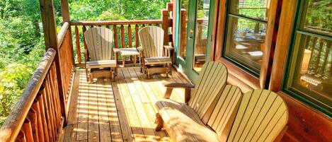 Main Level  Decks Appointed with brand new Polywood Deck furniture. No out of date wooden furniture here! Relax and enjoy your morning coffee or even your entire supper in the great outdoors.