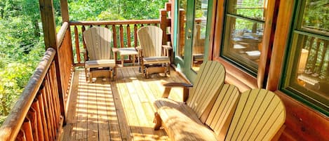 Decks are equipped with luxury polywood seating