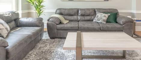 Gather with friends and family on this lovely sofas
