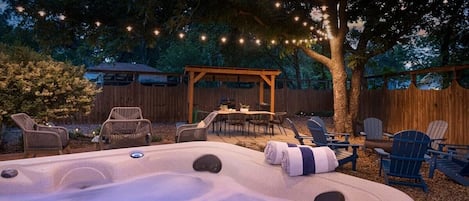 Outdoor hot tub!