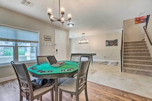 Front Entry & Game Rooms | Poker Table | Pool Table | Dart Board