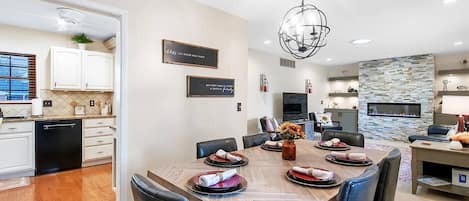 Beautiful Dining Room that Opens to Living Room