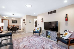 Living Room with 60" Smart TV