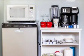 A kitchenette with coffee provided!